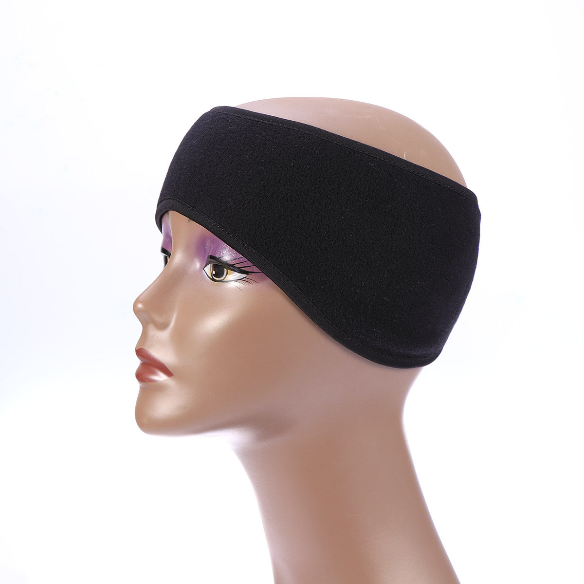 Fleece Ear Warmer Band - Unisex Siyah Kulak Isıtıcısı Kışlık Saç