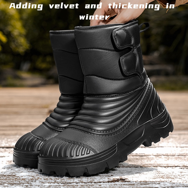 Waterproof Winter Boot - Yeni erkek kışlık kar botları kalınlaşmış
