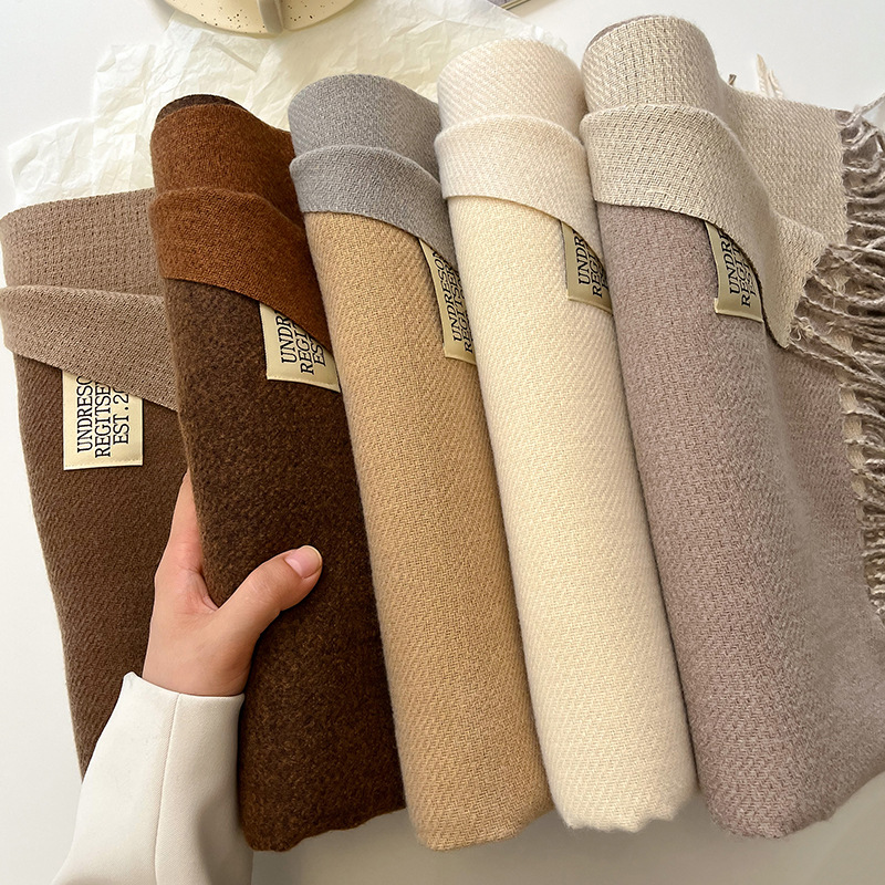 Cashmere Pashmina Wrap - Moda Düz Kaşmir Sıcak Eşarp Yeni