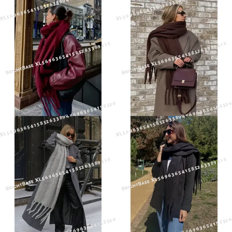 Cashmere Pashmina Wrap - 2025 Kadın Kışlık Sıcak Kalın Eşarp