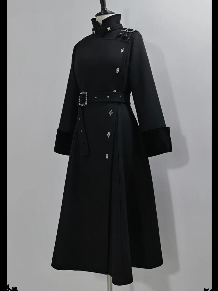 2025 Kış Gotik Kemerli İnce Or - Wool Coat Peacoat incelemesi ve fiyatı