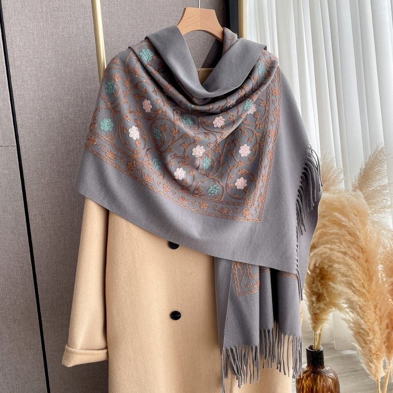 2025 Yeni İşlemeli Kaşmir Eşar - Cashmere Pashmina Wrap incelemesi ve fiyatı