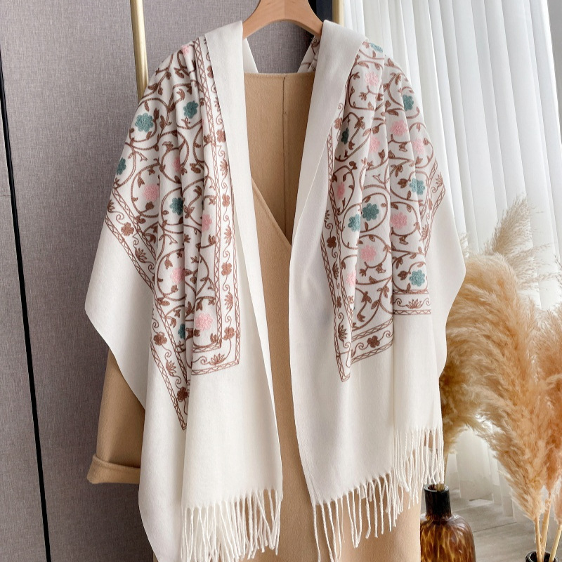 2025 Yeni İşlemeli Kaşmir Eşar - Cashmere Pashmina Wrap incelemesi ve fiyatı