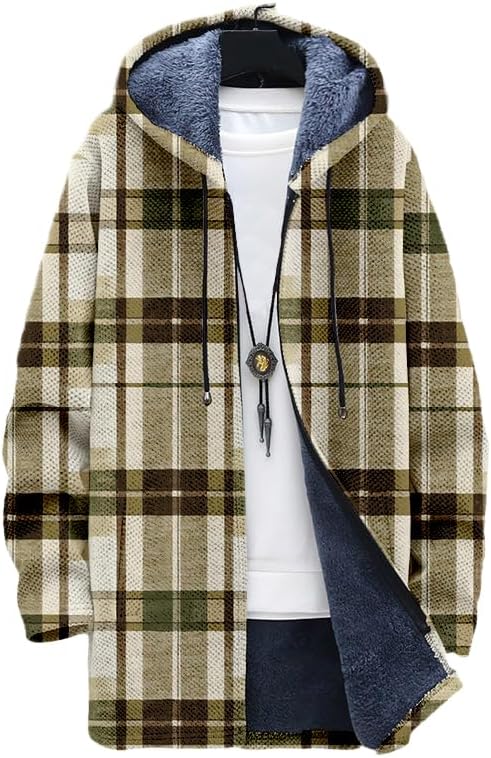 Erkek Ekose Desenli Büyük Bede - Sherpa Hoodie Fleece incelemesi ve fiyatı