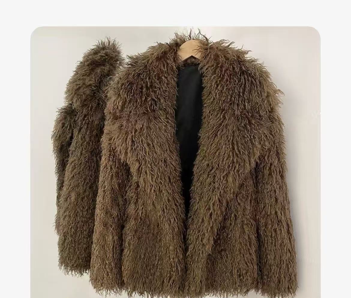 Kadınlar İçin Kürk Montlar Son - Wool Coat Peacoat incelemesi ve fiyatı